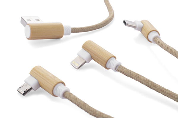 3 in 1 USB cable FLAX