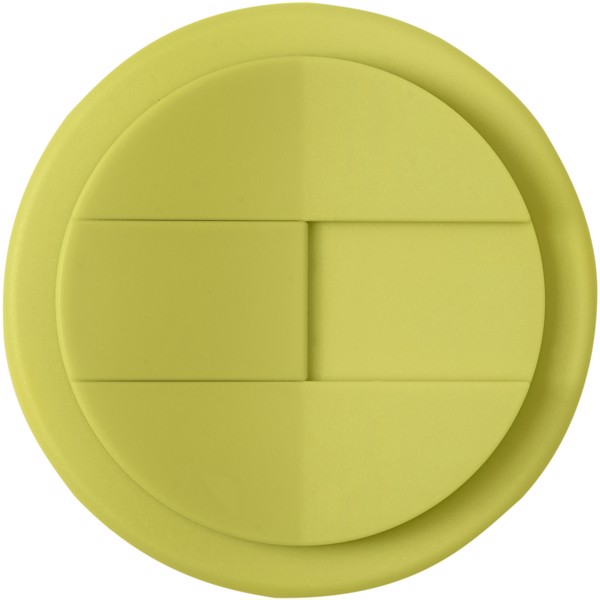 Bicchiere Americano® Espresso Eco da 250 ml in materiale riciclato con coperchio a prova di perdita - Nero / Lime