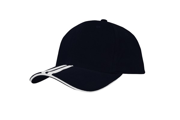 4074 - baseball cap - black/white