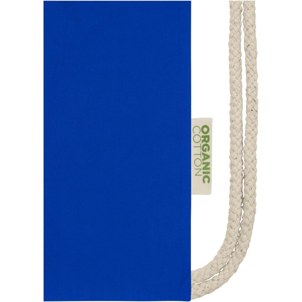 Sac refermable à cordon Odisha de 5 L bio certifié OCS 140 g/m² - Bleu royal