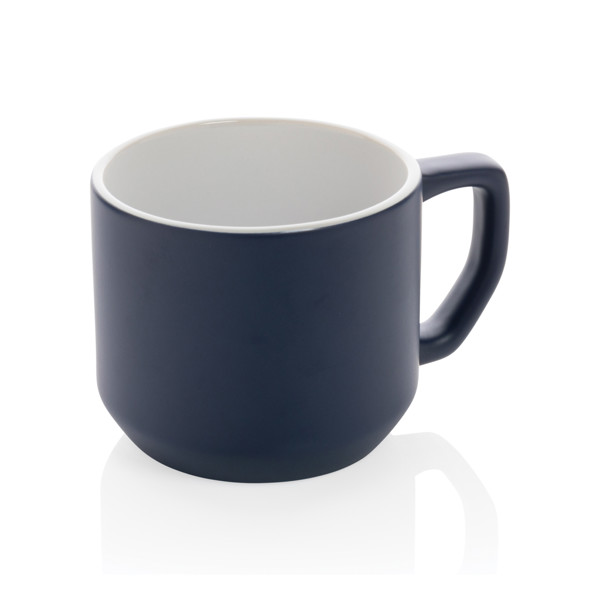 Mug 350ml moderne en céramique - Bleu Marine