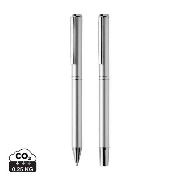 Swiss Peak Cedar RCS certified recycled aluminum pen set - Silver