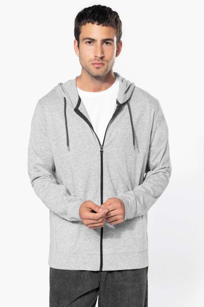 Lightweight Cotton Hooded Sweatshirt - Light Royal Blue / XS