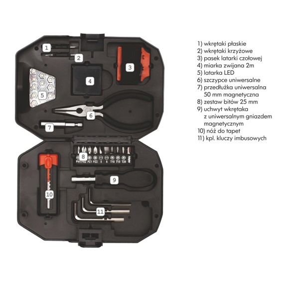 Smart DIY tool set - Black / Red
