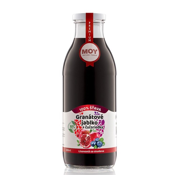 MOY NFC 100% šťava GRANÁTOVÉ JABLKO+ČUČORIEDKA 500ml