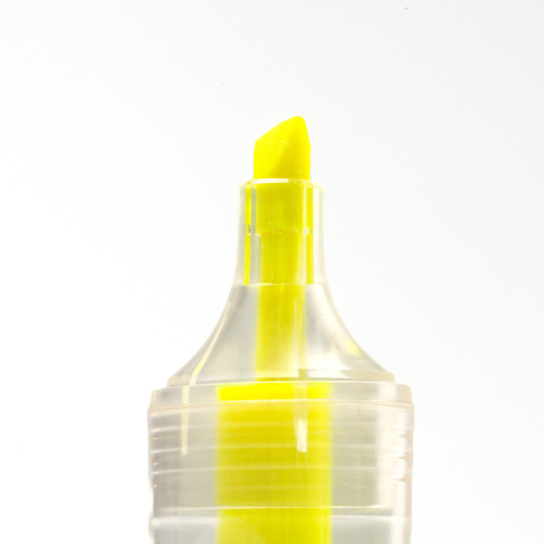 Fluorescent highlighter personalised from recycled RPET plastic translucent