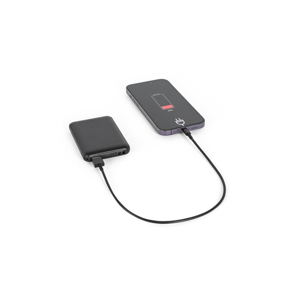 LEAKEY 5. Powerbanka 5 000 mAh ve recyklovaného ABS (100% rABS) - Černá
