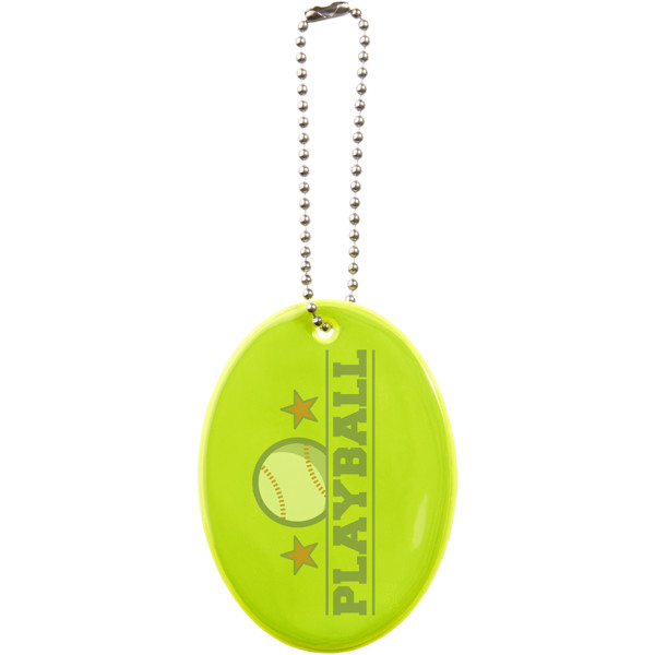 Suporte refletor oval - Amarelo neón