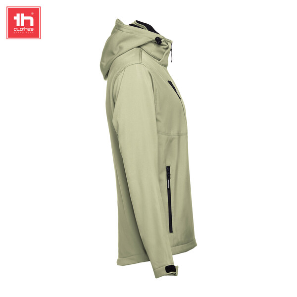Casacos Softshell com capuz - verde pastel