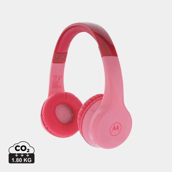 Motorola JR 300 kids wireless safety headphone - Rosa