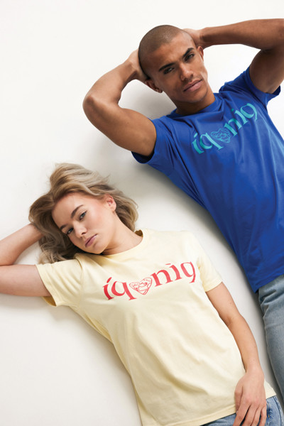 T-shirt en coton recyclé IQONIQ Brett - Bleu Royal / S