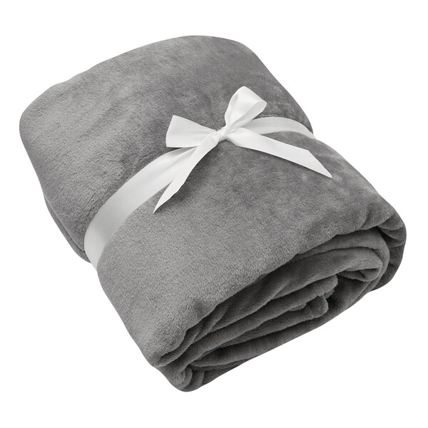 Fleece Throw Blanket Snuggle Dream - Grey