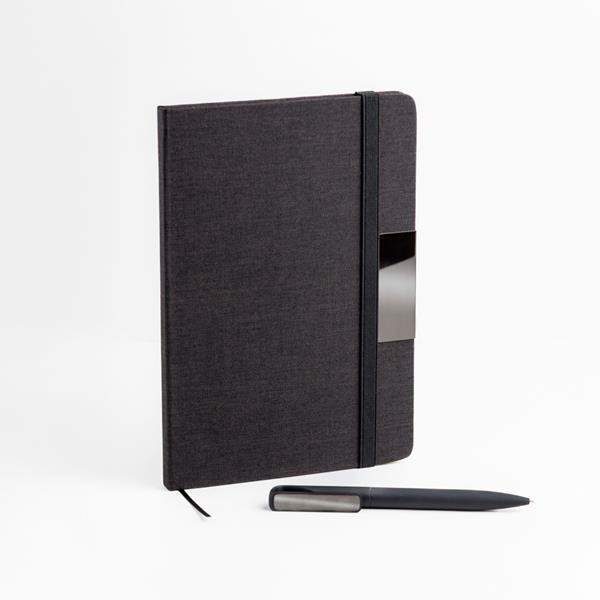 Conjunto Bloco A5 Em Rpet E Esferográfica - Preto