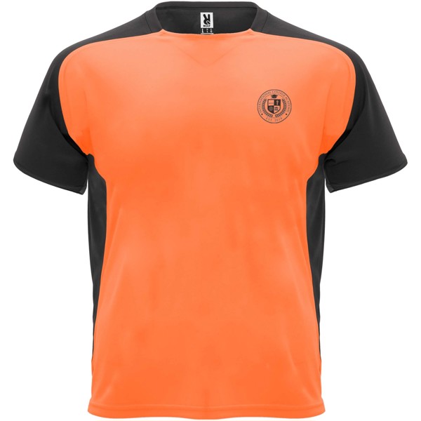 T-shirt de sport Bugatti à manches courtes pour enfant - Fluor Orange / Noir / 8