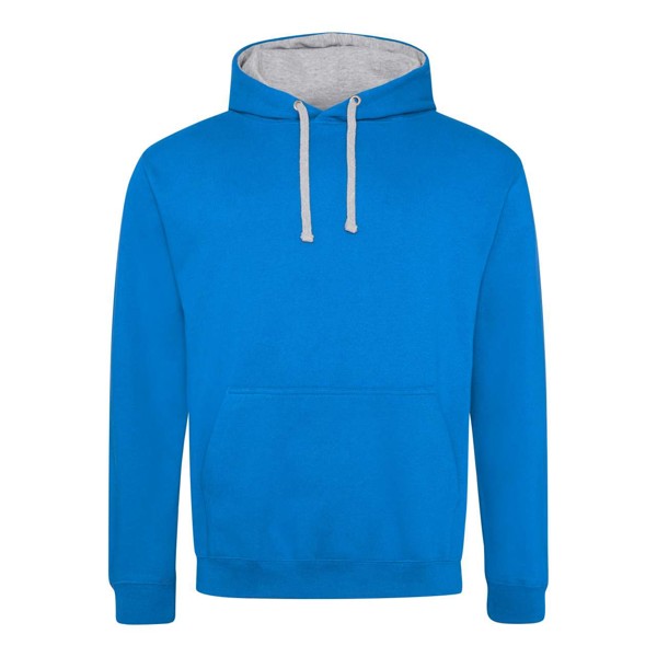 Varsity Hoodie - Sapphire Blue / Heather Grey / XL
