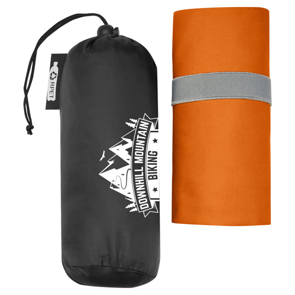 Pieter recycled PET ultra lightweight and quick dry towel 130 x 80 cm - Orange