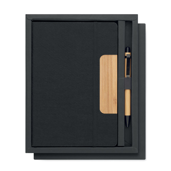 A5 RPET notebook set Notemix - Black