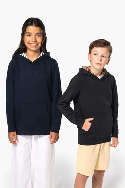 Unisex dječja majica s kapuljačom s kontrastnim uzorkom - 8-10 years