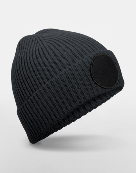 Circular Fashion Patch Beanie - Graphite Grey / Black / ONE SIZE