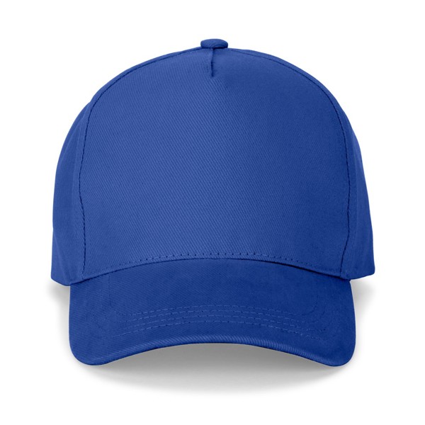 ASHTON. Čepice ze 100% bavlny (260 g/m²) s 5 panely - Královská Modrá