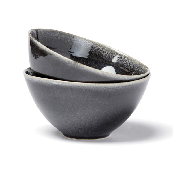Vinga Nomimono stoneware bowl set 15.5 cm, 2 pcs - Black