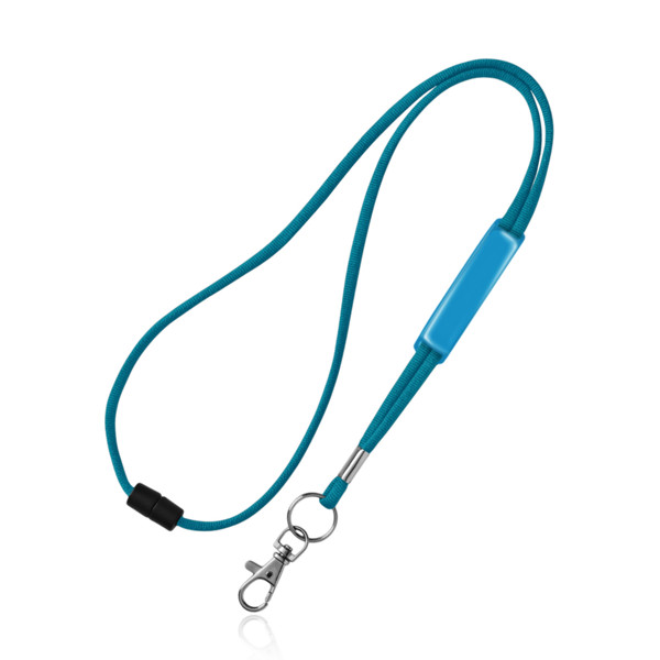 Lanyard Tubulaire En Polyester, Avec Réglable Et Fermeture De Sécurité