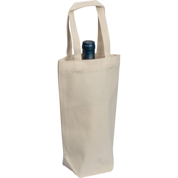 ROBIN Sacoșă cadou pentru o sticlă, 220g/m² - Beige