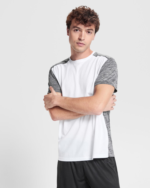 T-Shirt Zolder - WHITE/HEATHER BLACK / S