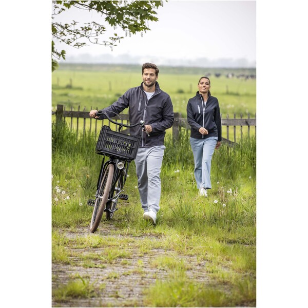 Orion men's GRS recycled softshell jacket - Black / 2XL