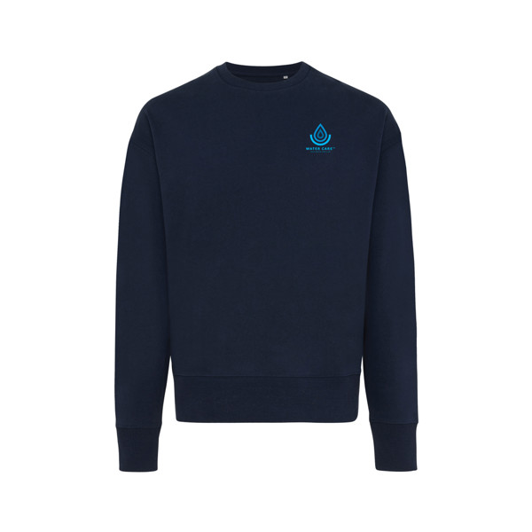 Sweater à col rond en coton recyclé Iqoniq Kruger - Bleu Marine / XS