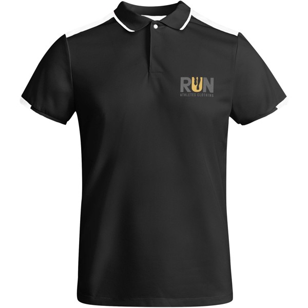 Polo sportiva a maniche corte da uomo Tamil - Nero / Bianco / 2XL