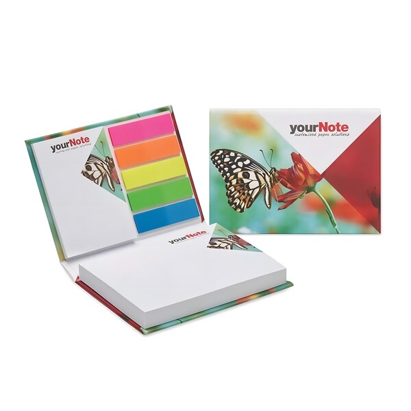 Paper hard cover memo pad (EU made) - Full colour