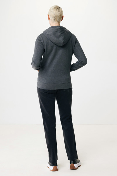 Iqoniq Abisko recycled cotton zip through hoodie - Heather Anthracite / M