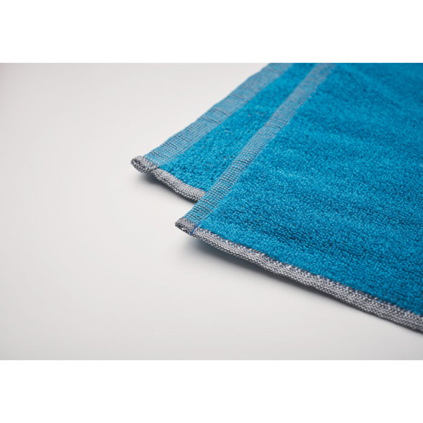 SEAQUAL® towel 70x140cm Sand - Turquoise