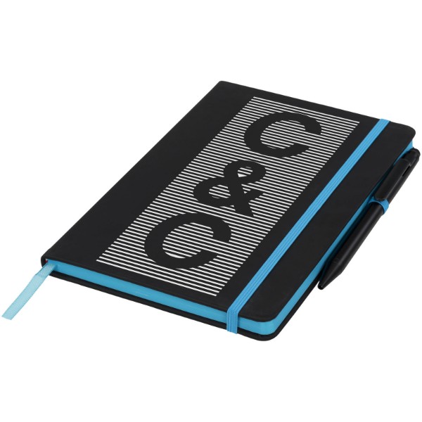 Carnet de notes M Noir Edge - Noir / Bleu