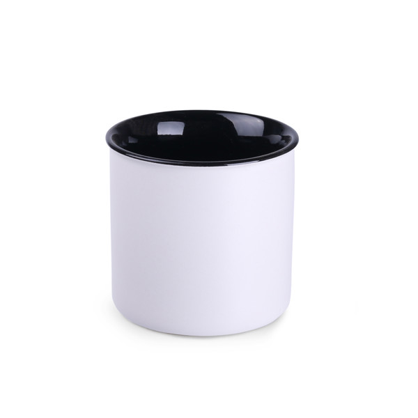 Loft Pure ceramic mug, 330g, 89mm diameter - White / Black
