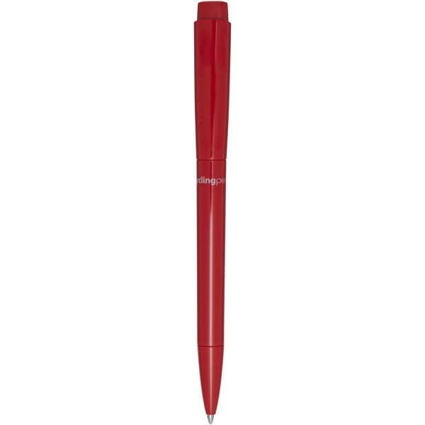 Penna a sfera in plastica riciclata Martha (inchiostro nero) - Rosso