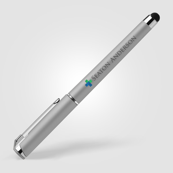 Islander Gel Softy Metallic w/Stylus - Silver / 4 Color inkjet