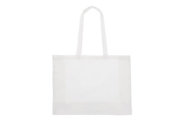Recycled cotton bag with gusset 140g/m² 49x14x37cm - Blanc