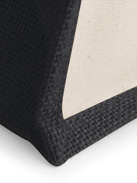 Printers Midi Jute Tote - Black