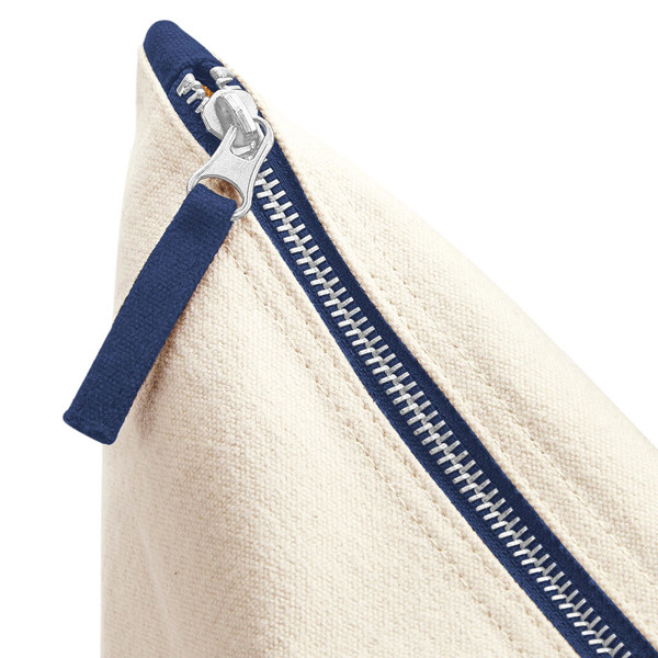 Dipped Base Canvas Accessory Bag - Natural / Navy / M