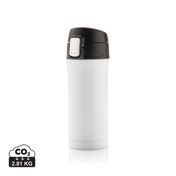 Easy lock vacuum mug - White / Black