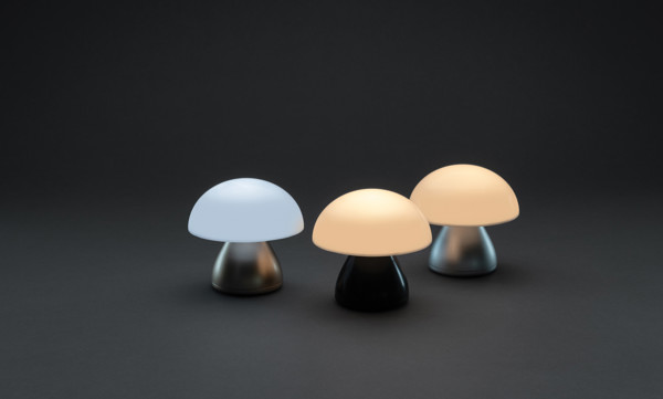 USB stolná lampa Luming z RCS recykl. plastu, sivá -
