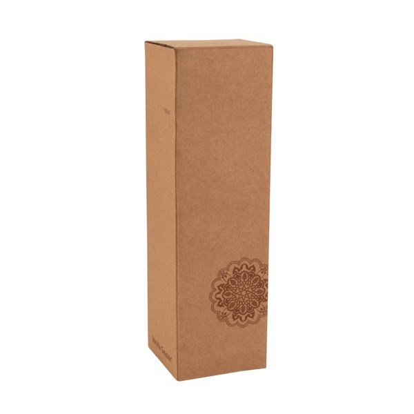 INDAUR Trinkflasche aus Borosilikatglas mit Schutzhülle