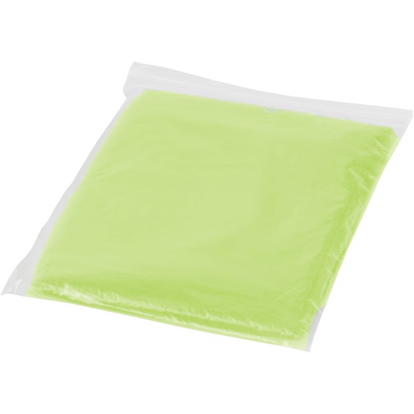 Poncho jetable pour la pluie avec pochette de rangement Ziva - Citron Vert