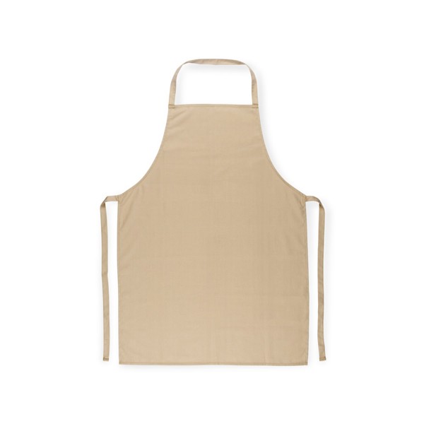 CUMIN. Bavlněná keprová zástěra (180 g/m²) - Béžová