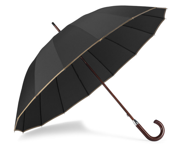 Umbrella EVITA with 16 ribs - black