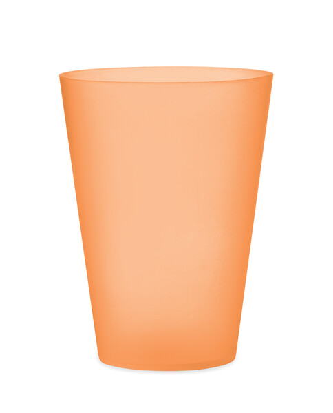 Copo reutilizável eventos 300ml Festa - Laranja Transparente