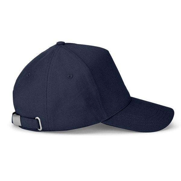 ASHTON. Čepice ze 100% bavlny (260 g/m²) s 5 panely - Námořnická Modrá