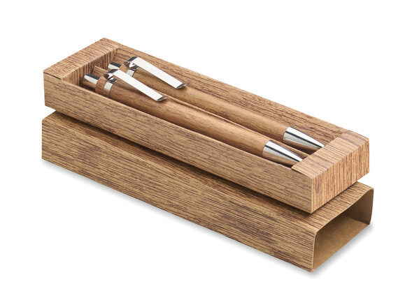 Set penna e matita in legno Jakarta Set